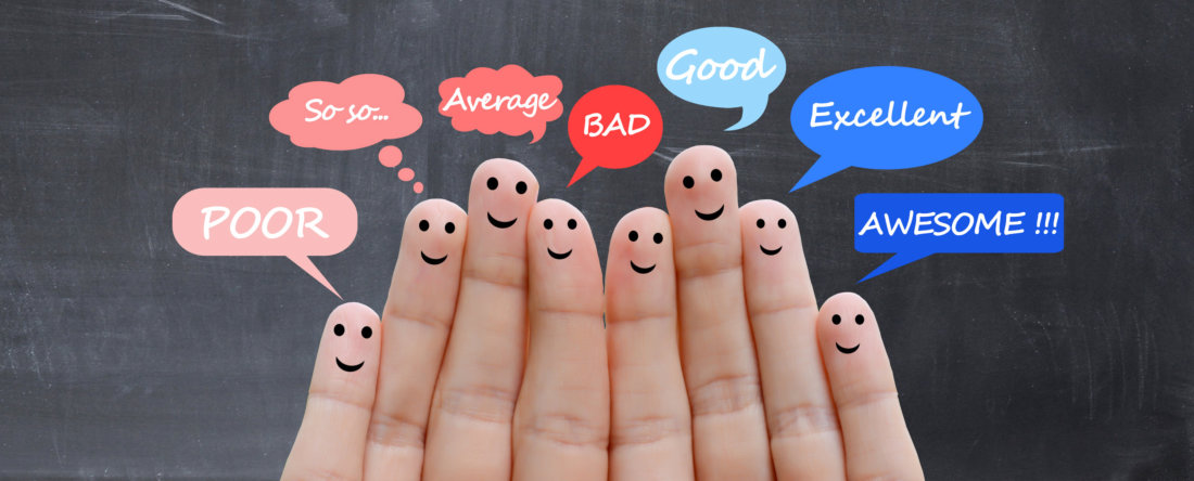Customer satisfaction scale and testimonials